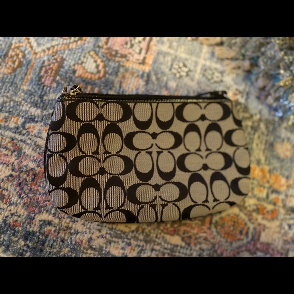 Signature Canvas Colorblock Small Wristlet - image 4